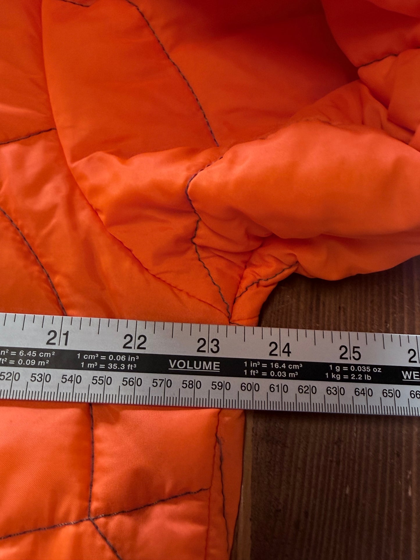 Supreme Quilted Spiderweb Work Jacket Orange Size Large