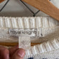 Vintage 90's White Knit Geometric Pattern Sweater Size Large