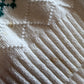 Vintage 90's White Knit Geometric Pattern Sweater Size Large