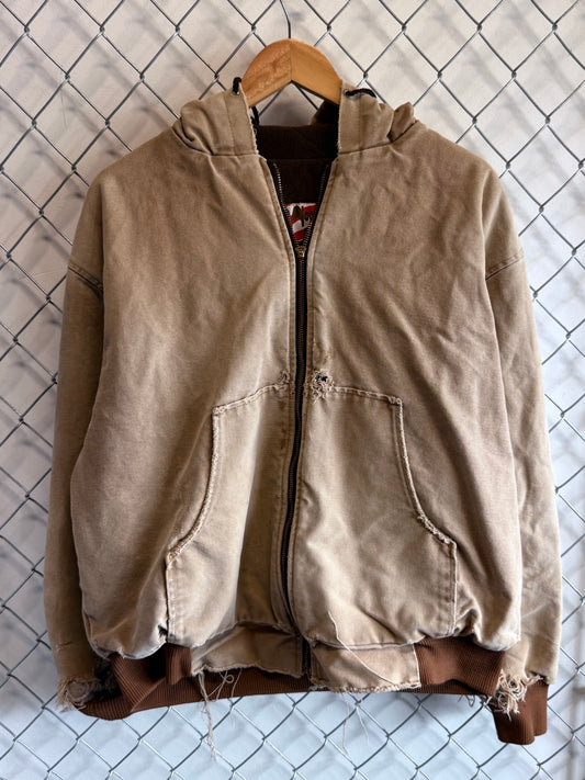 Vintage Country Tuff Brown Zip Up Workwear Jacket Size Large
