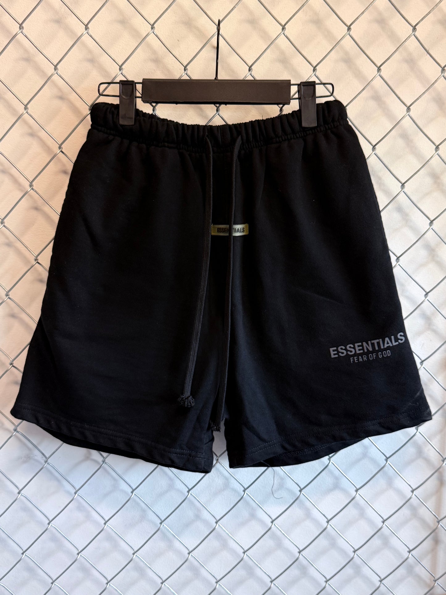 Fear of God Essentials Black Sweat Shorts Size Medium