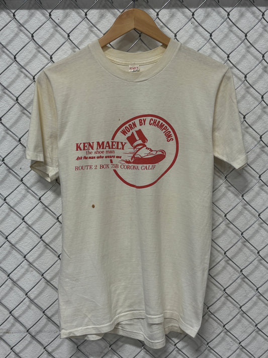 Vintage 80's Ken Maely Shoe Man California Graphic Tee Size Medium
