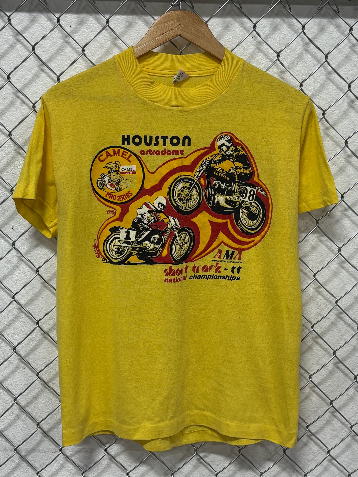 Vintage 80's Motocross Championship Houston Graphic Tee Size Large