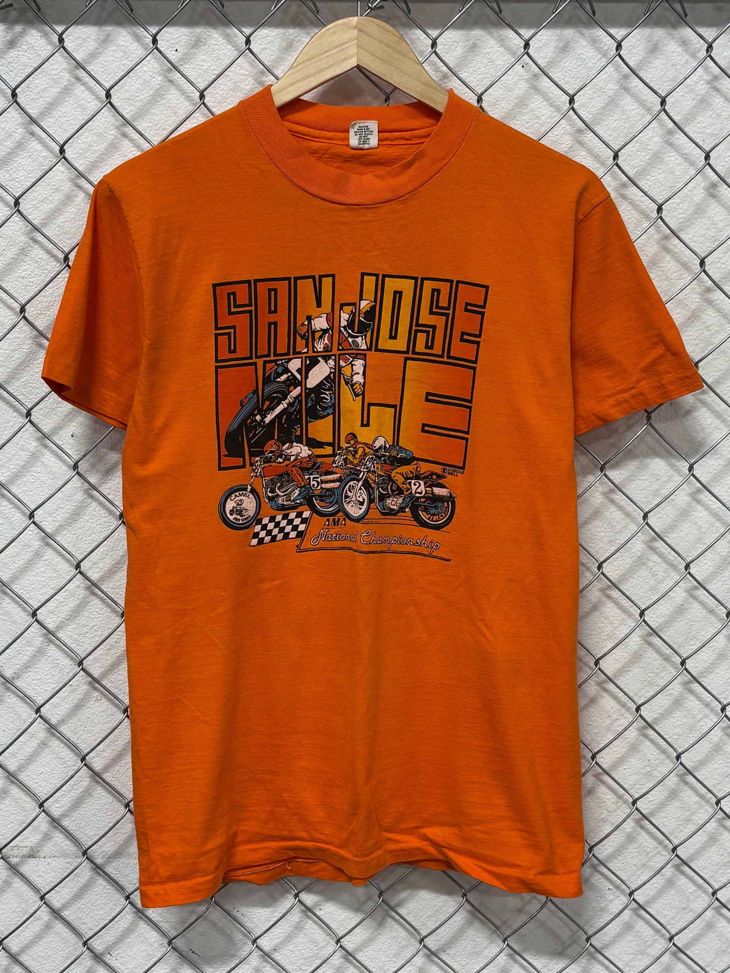 Vintage 80's American Motocross San Jose Mile Graphic Tee Size Large