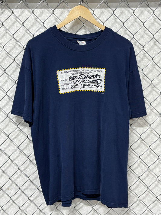Vintage Y2K If Drunk Return to Humor Graphic Tee Size XL