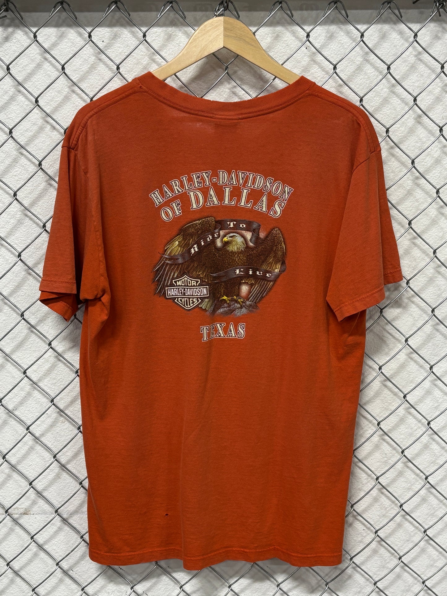 Harley Davidson Dallas Texas Biker Pocket Tee Size Large