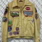 Vintage 70's Windbreaker Jacket CB Radio Patches All Over Size Large