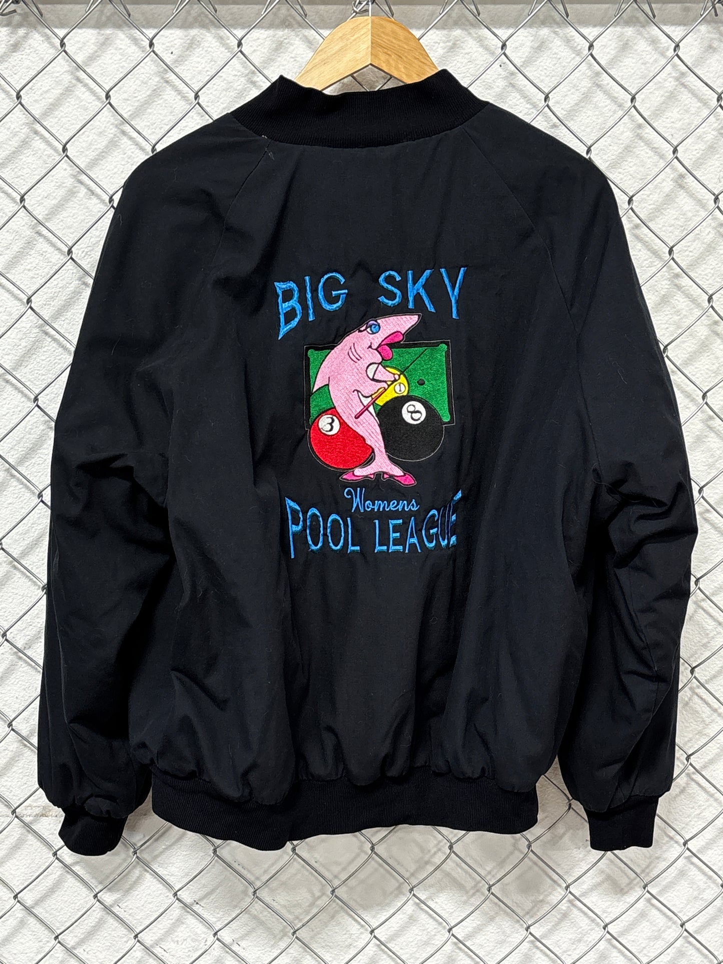 Vintage 80's Montana Big Sky Women's Pool League Shark Jacket Size Medium
