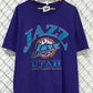 Vintage 90's Utah Jazz NBA Logo Basketball Graphic Tee Size XL