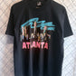 Vintage 90's Atlanta Skyline Black Graphic Tee Size Large