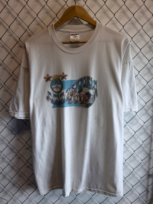 Vintage Argentina World Cup Soccer Graphic Tee Size XXL