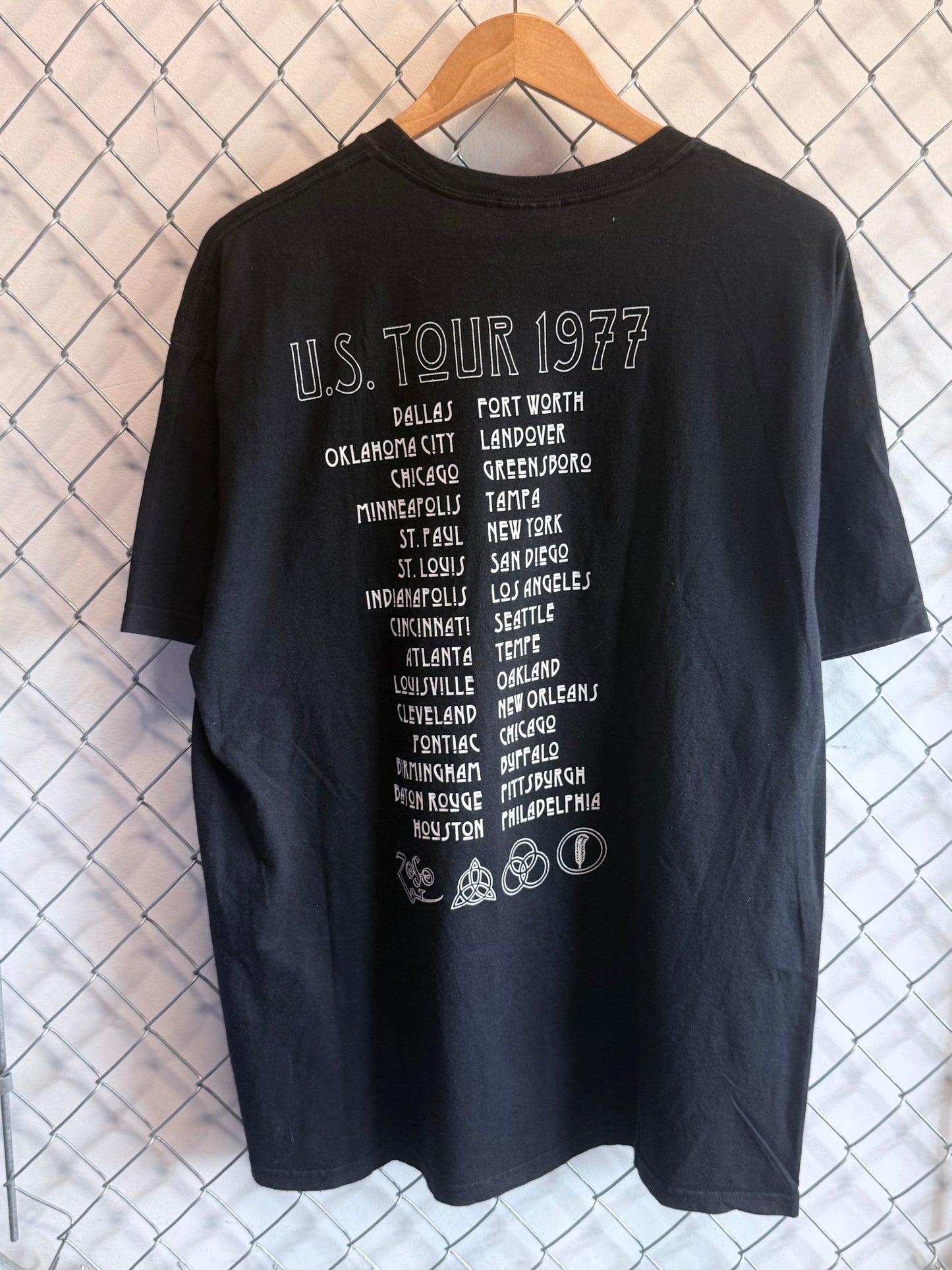 Led Zeppelin United States of America Tour Band Graphic Tee Size XL