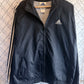 Vintage 90's Adidas Black White Three Stripes Windbreaker Size Medium