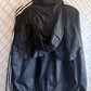 Vintage 90's Adidas Black White Three Stripes Windbreaker Size Medium