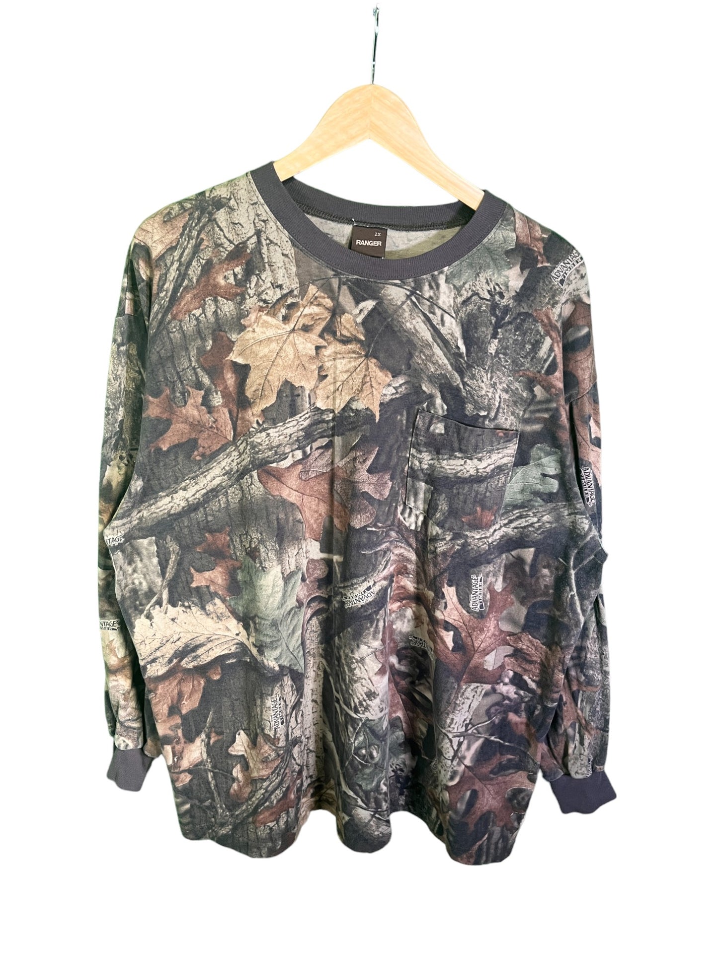 Vintage Hunter Woodland Camo Long Sleeve Size XXL