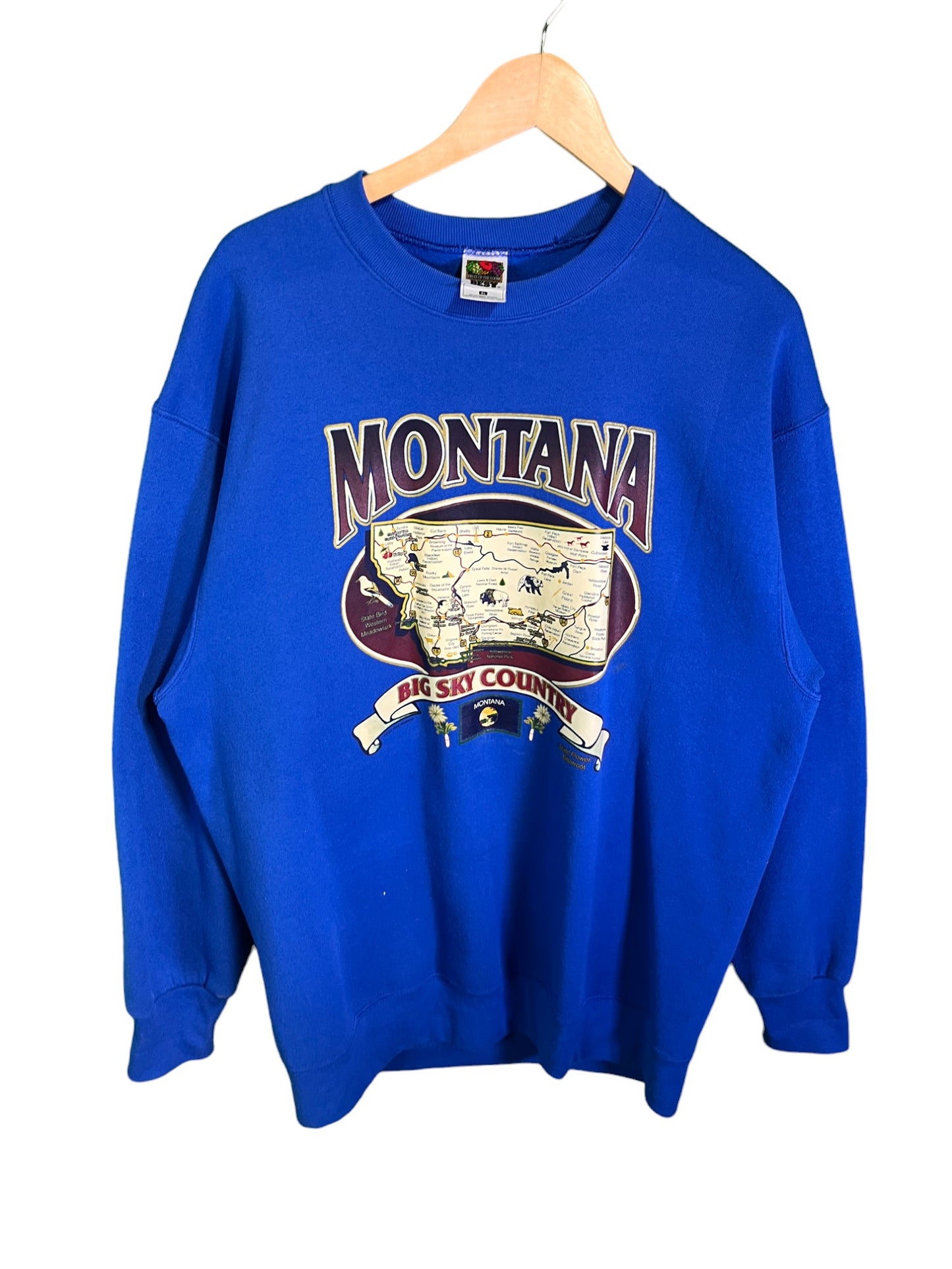 Vintage 90's Montana Big Sky Country Graphic Crewneck Size XL