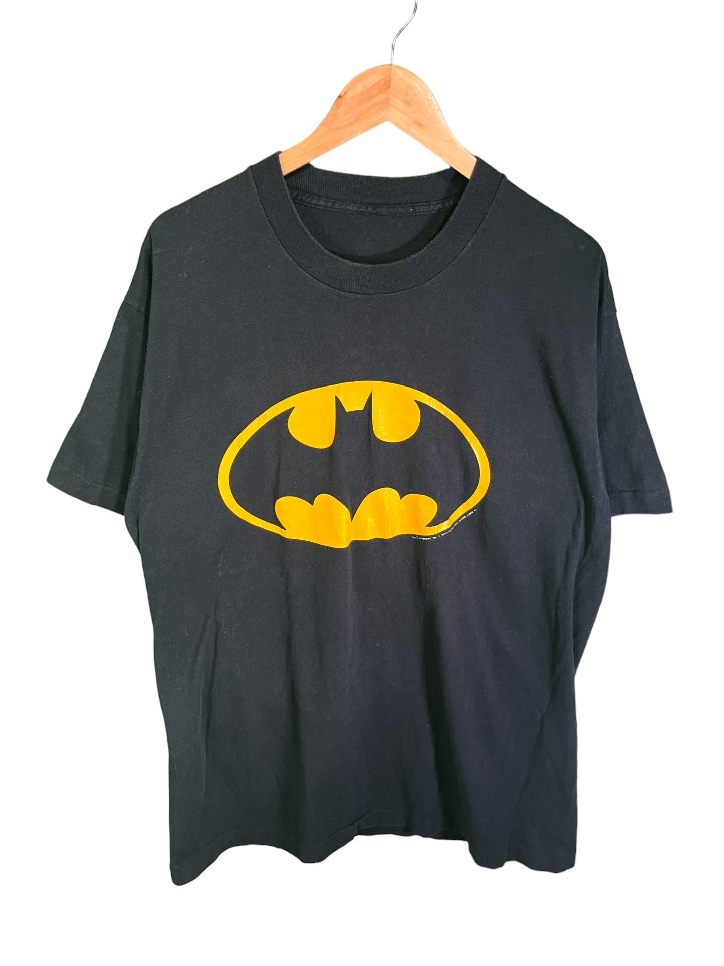 Vintage 1989 Batman Logo Comic Book Graphic Tee Size Large