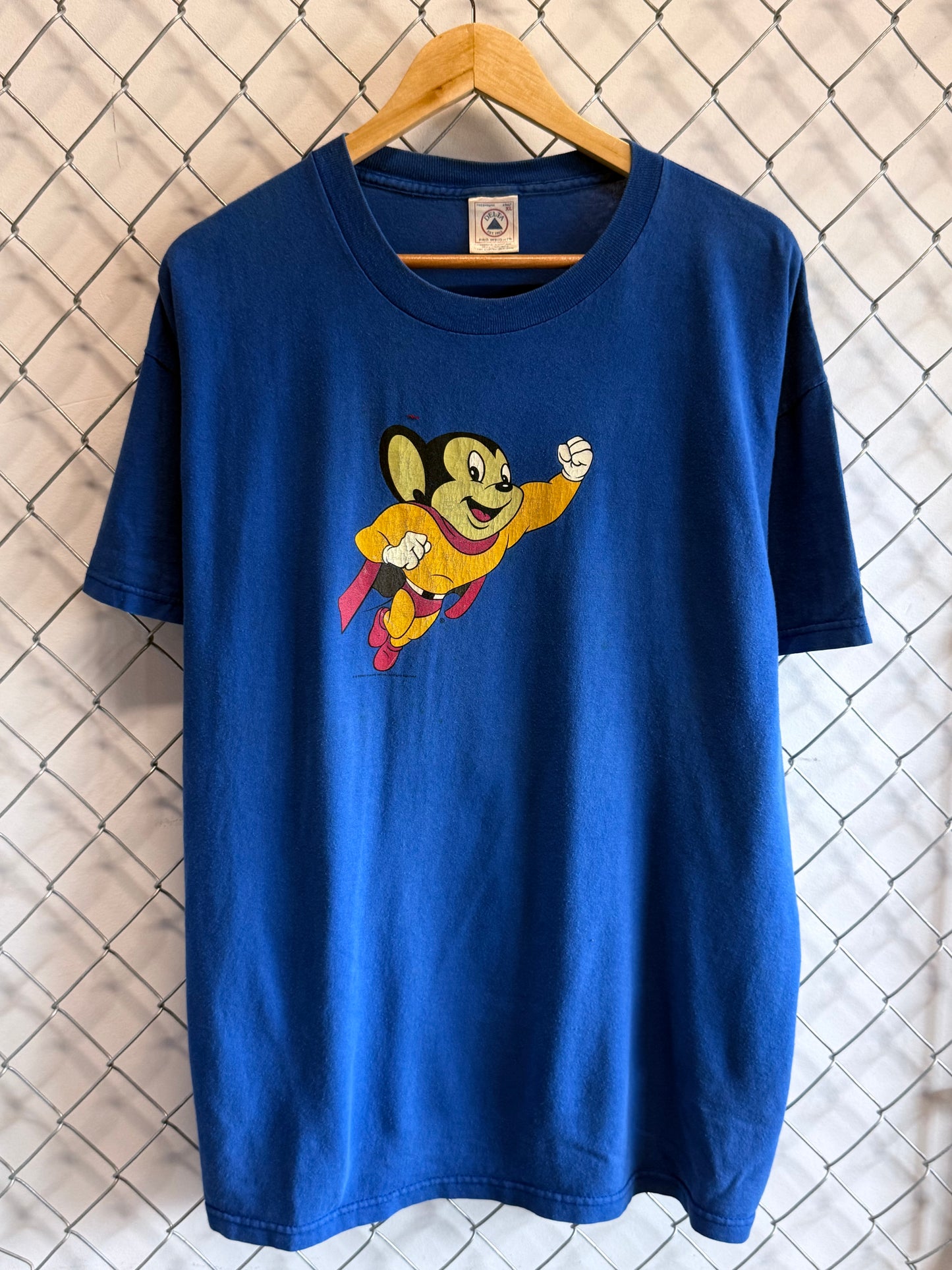 Vintage 90's Mighty Mouse Cartoon Graphic Tee Size XL