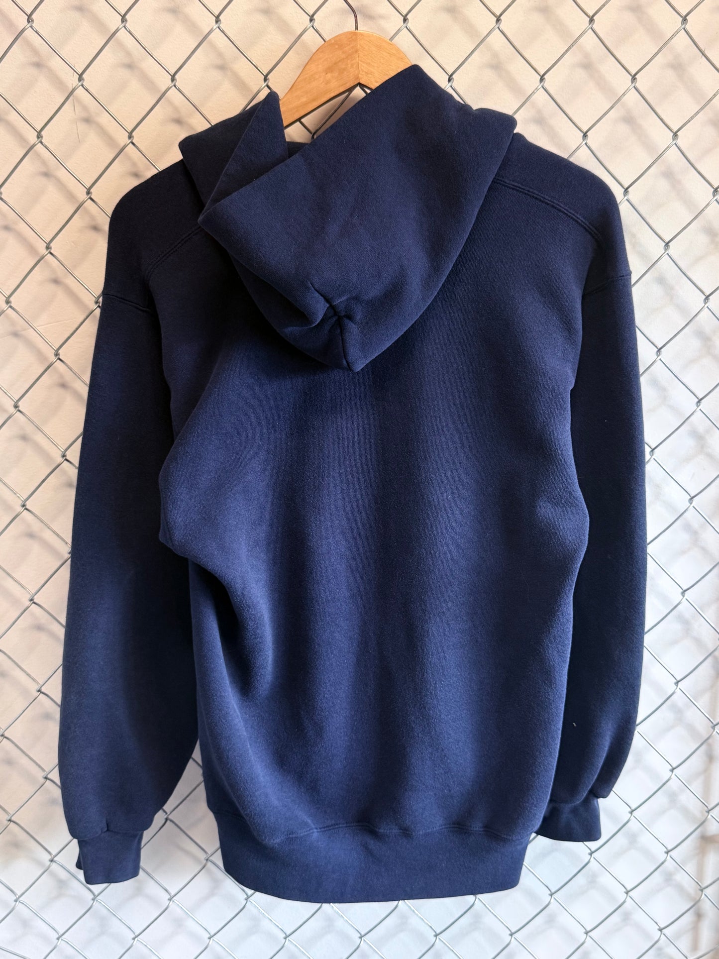 Vintage 90's US Navy Blue Lightweight Zip Up Hoodie Size Medium