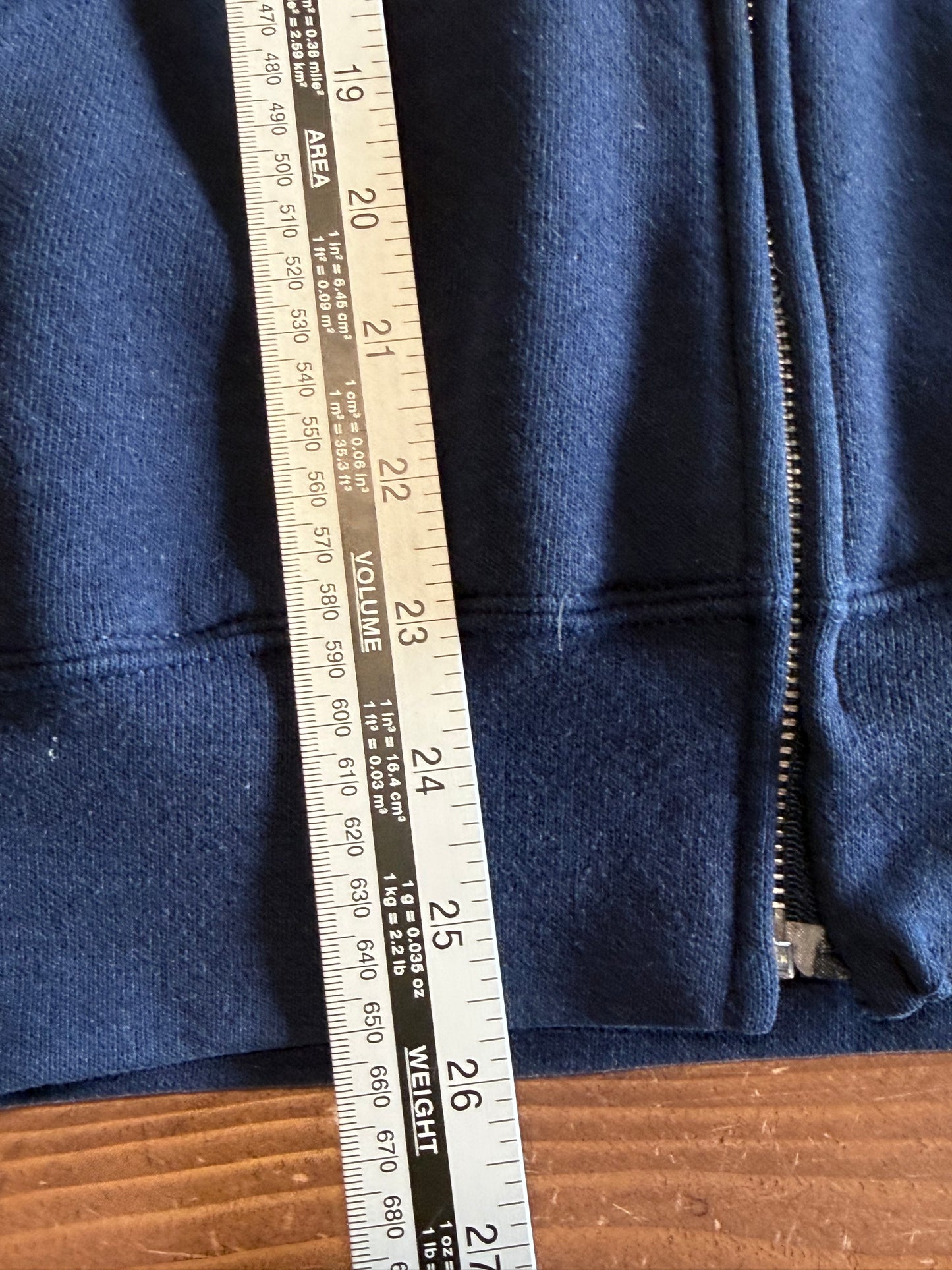 Vintage 90's US Navy Blue Lightweight Zip Up Hoodie Size Medium