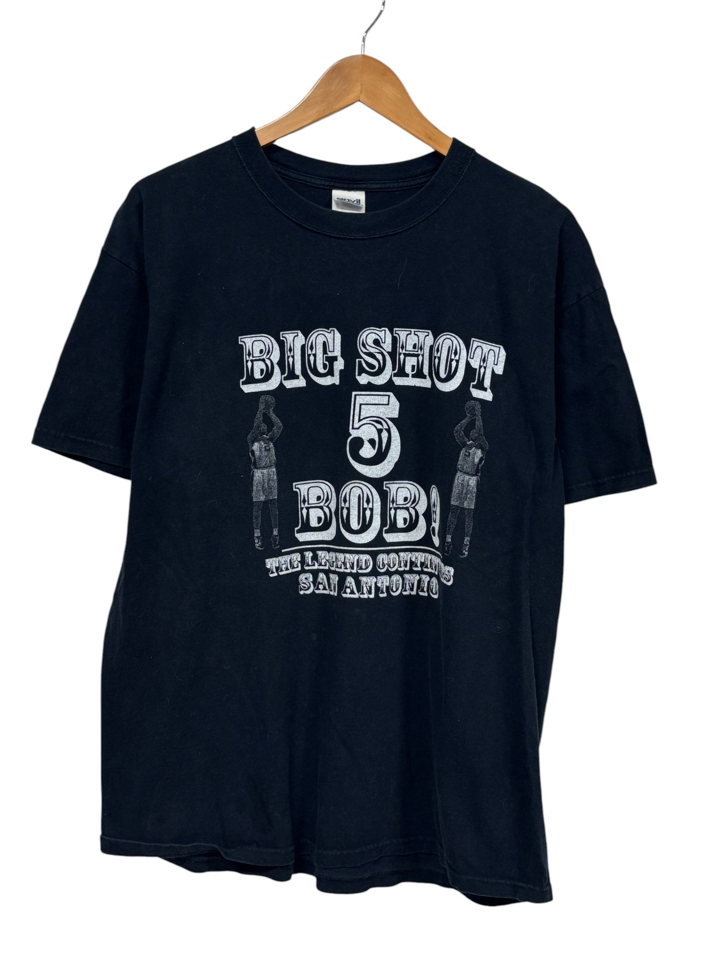 Vintage San Antonio Big Shot Bob #5 NBA Graphic Tee Size XL