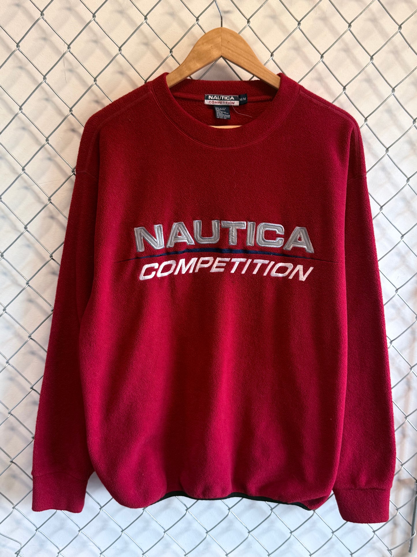 Vintage 90's Nautica Competition Red Crewneck Sweater Size Medium