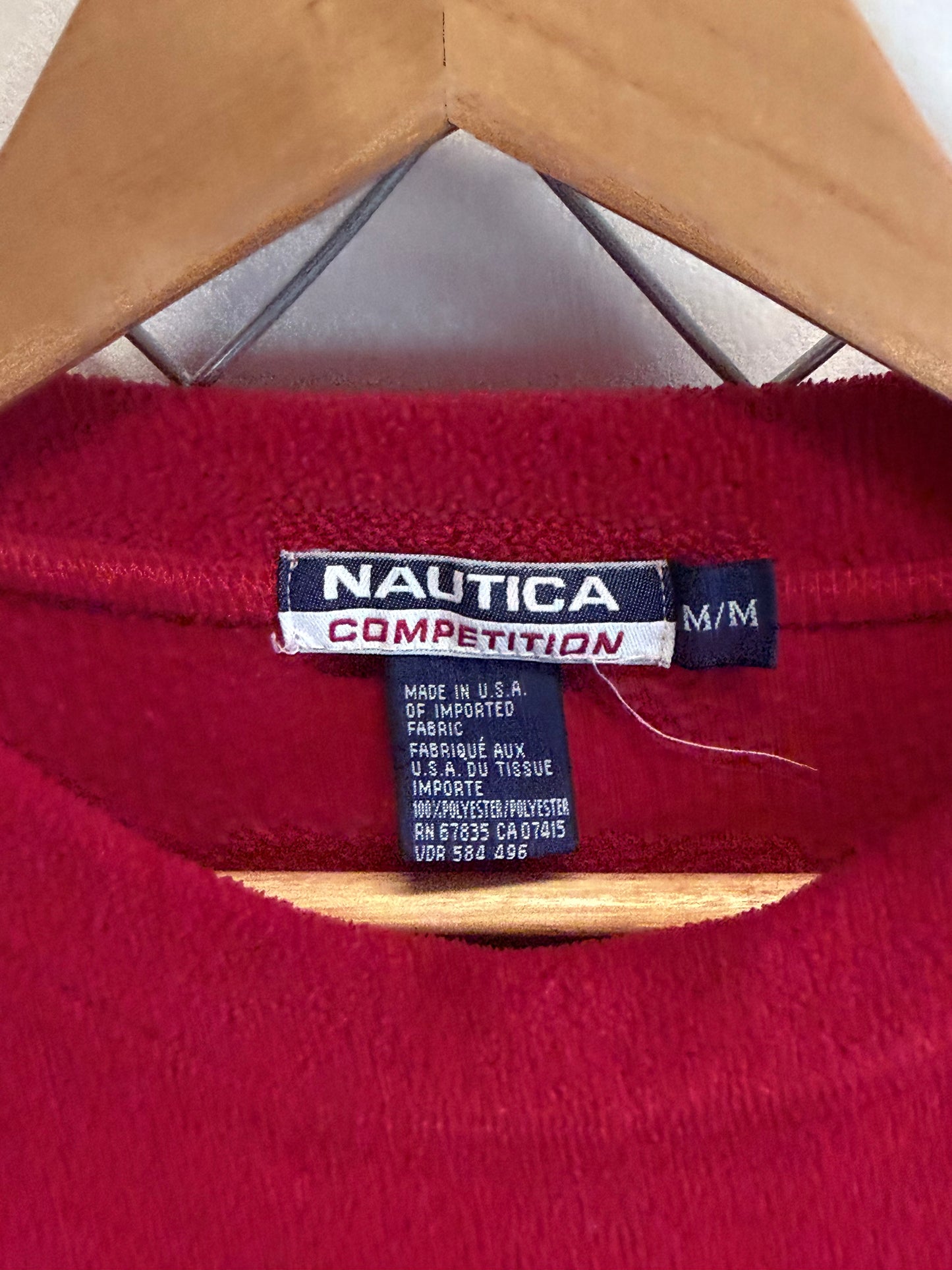 Vintage 90's Nautica Competition Red Crewneck Sweater Size Medium