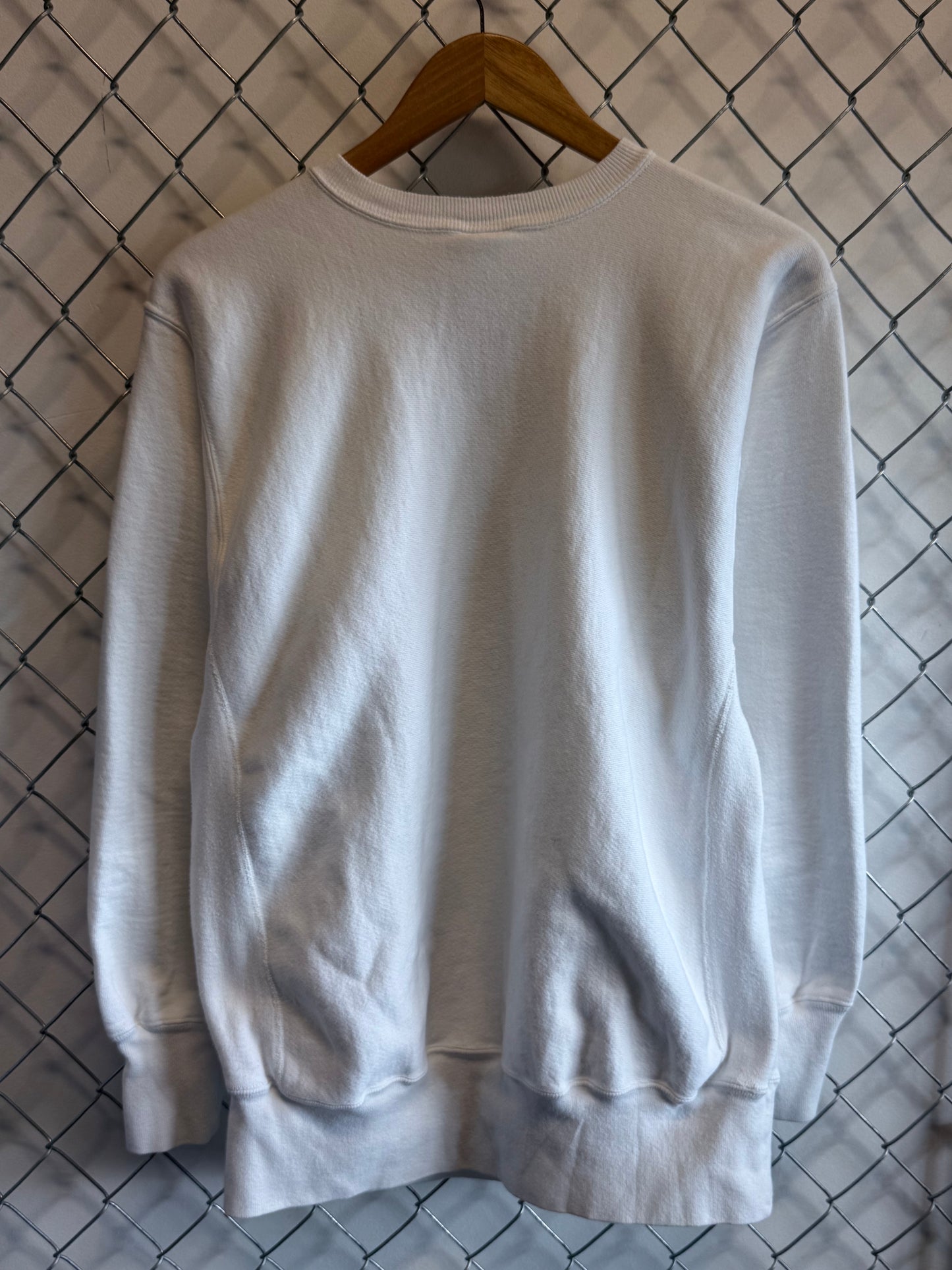 Vintage 90's Champion Reverse Weave White Blank Sweater Size XL
