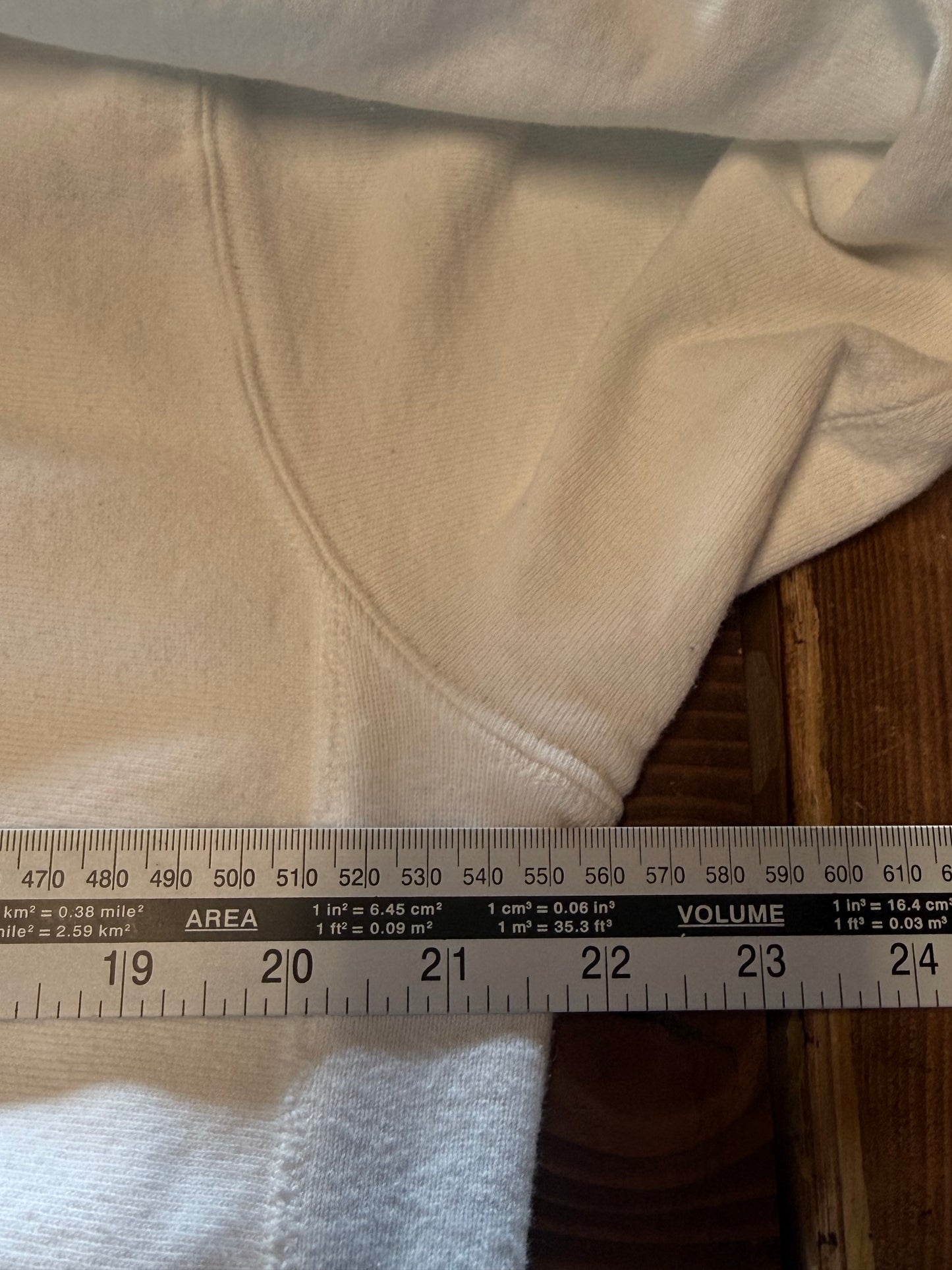 Vintage 90's Champion Reverse Weave White Blank Sweater Size XL