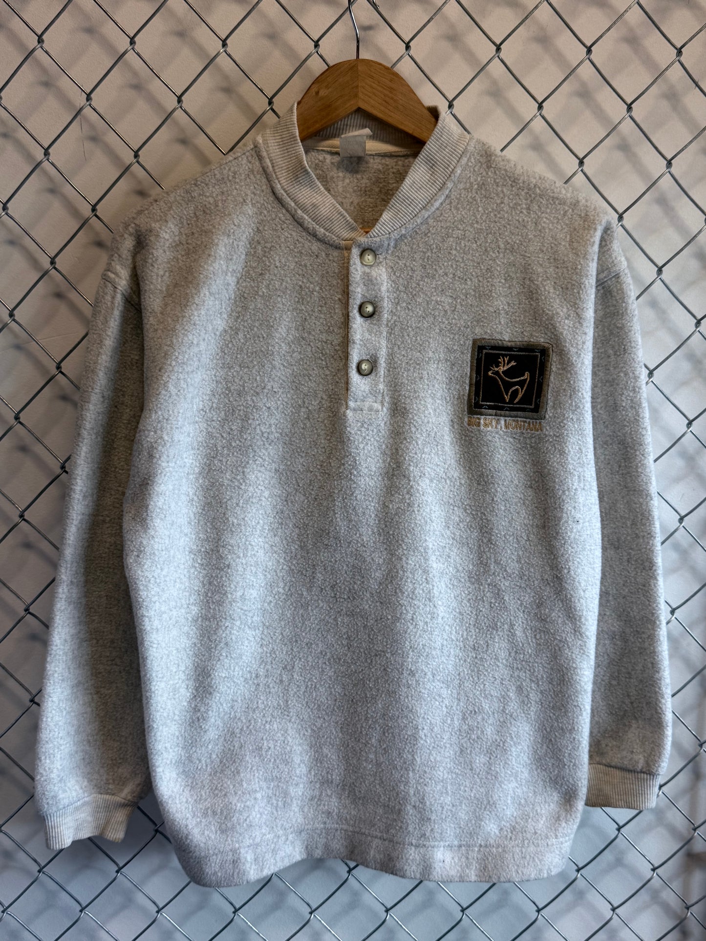 Vintage 90's Big Sky Montana Elk Nature Sweater Size Large