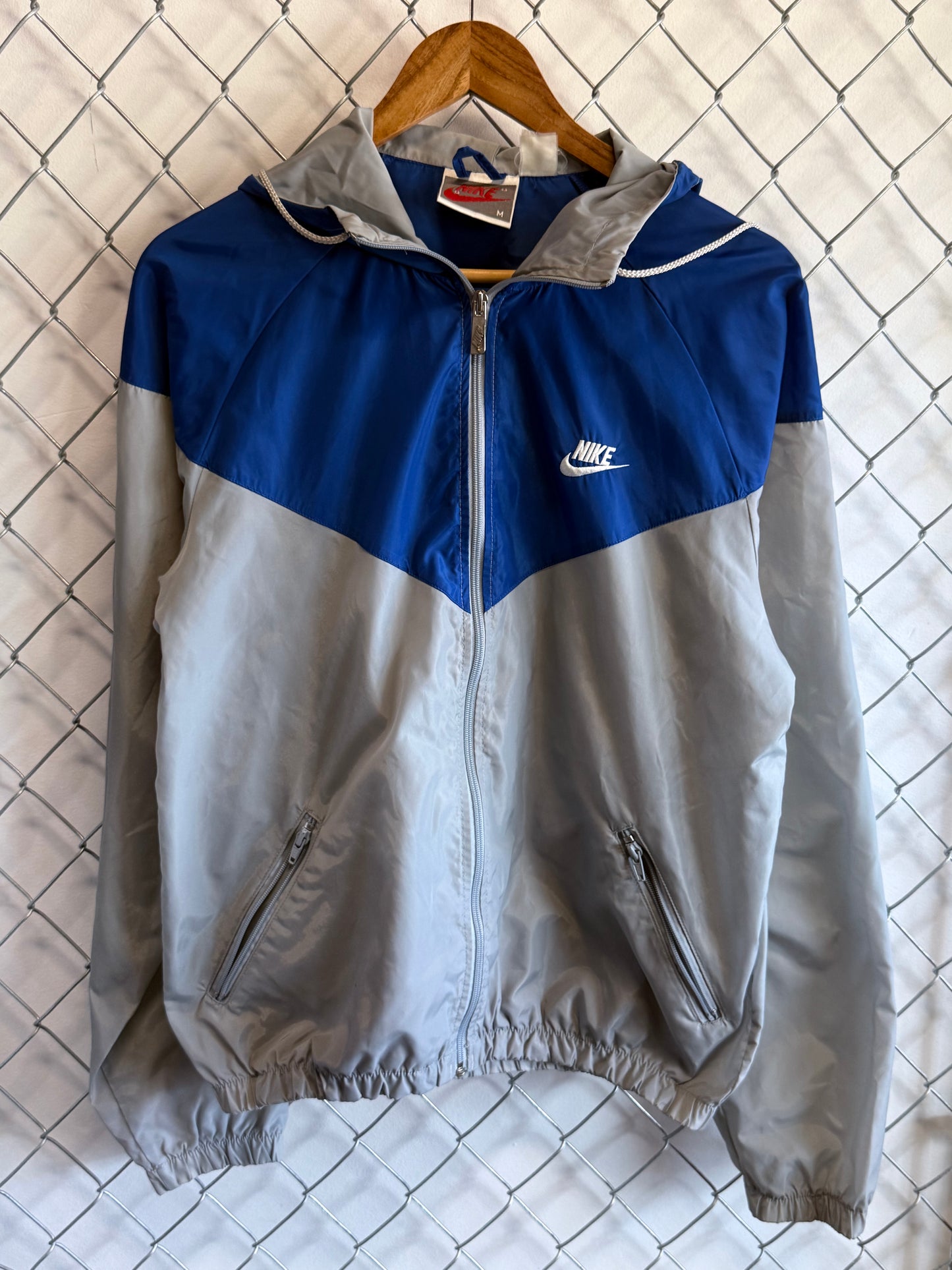 Vintage 90's Nike Silver Tag Two Tone Zip Up Jacket Size Medium