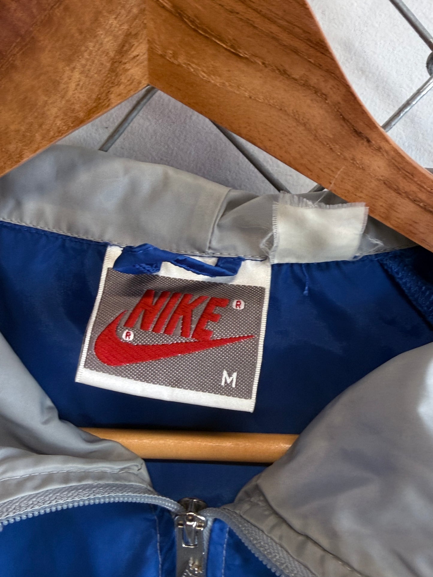 Vintage 90's Nike Silver Tag Two Tone Zip Up Jacket Size Medium