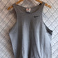 Vintage 90's Nike Grey Small Swoosh Tank Top Shirt Size XL