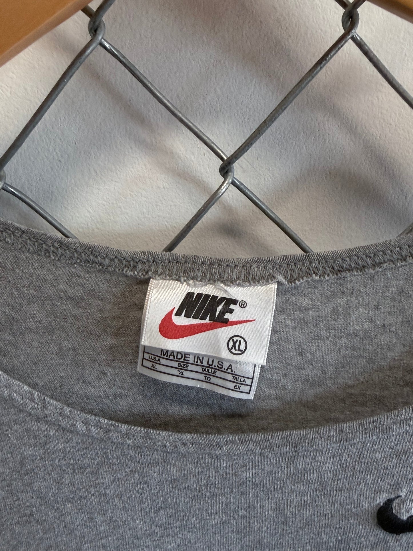 Vintage 90's Nike Grey Small Swoosh Tank Top Shirt Size XL