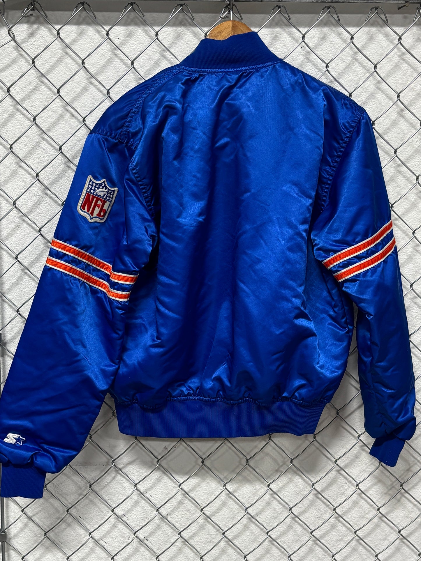 Vintage 90's Starter Denver Broncos Satin Bomber Jacket Size Medium