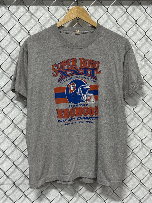 Vintage 1987 Denver Broncos AFC Champions NFL Football Tee Size XL