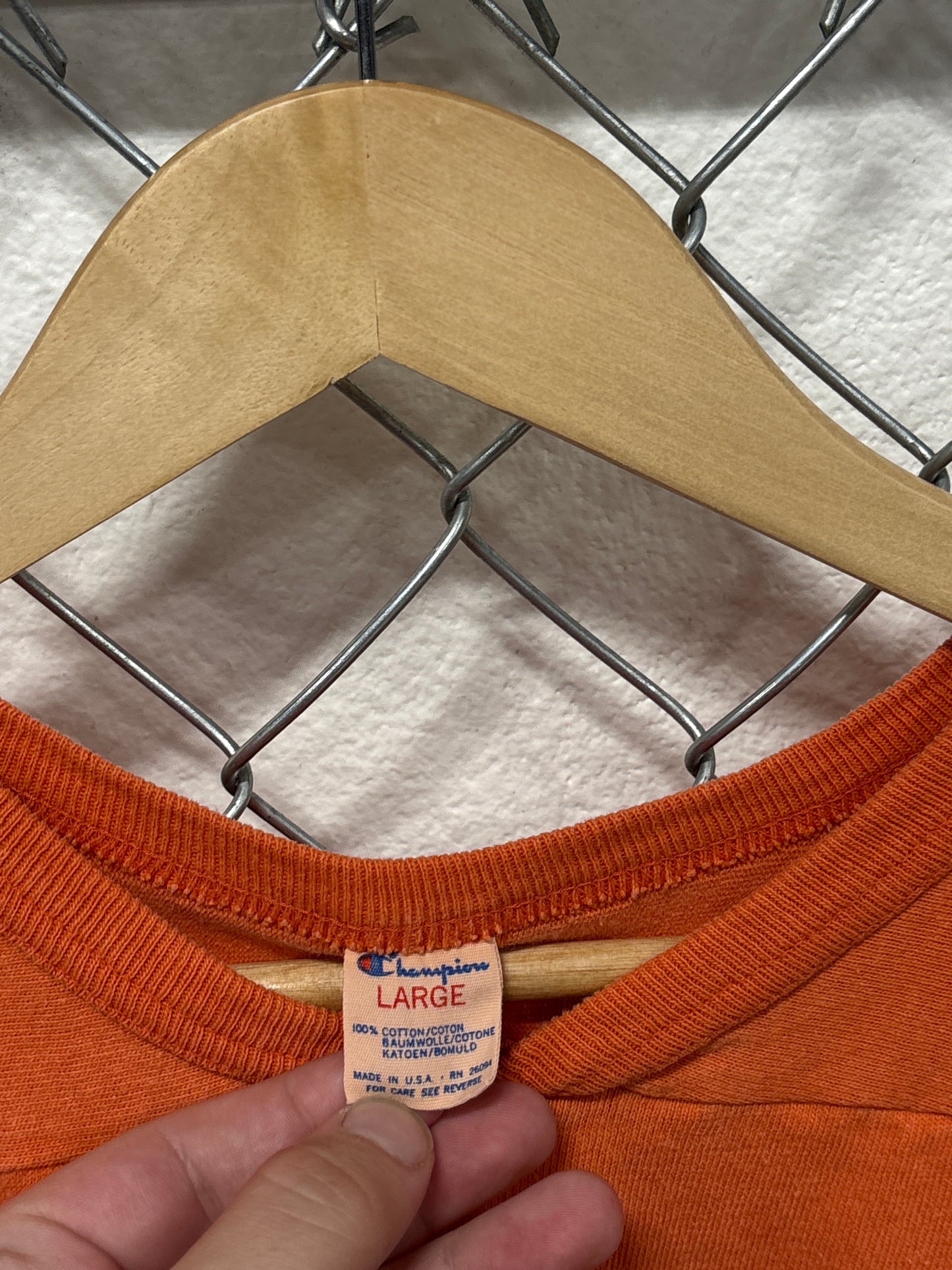 Vintage 90's Champion Denver Broncos Old Logo 3/4 Sleeve Shirt Size Large