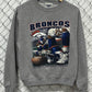 Vintage 90's Denver Broncos Sideline Graphic Football Sweater Size Large