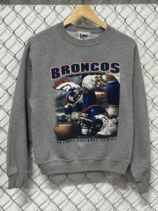 Vintage 90's Denver Broncos Sideline Graphic Football Sweater Size Large