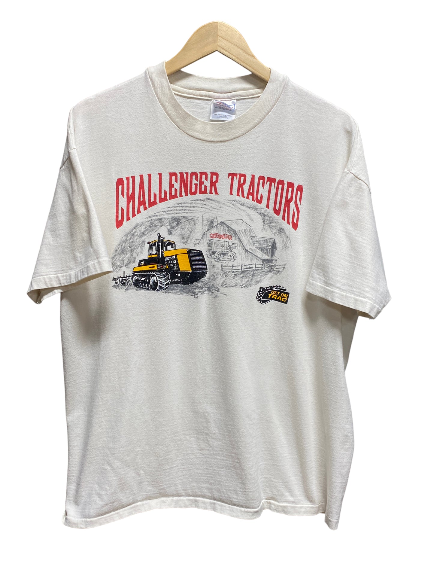 Vintage 90's Caterpillar Challenge Tractors Graphic Tee Size XL