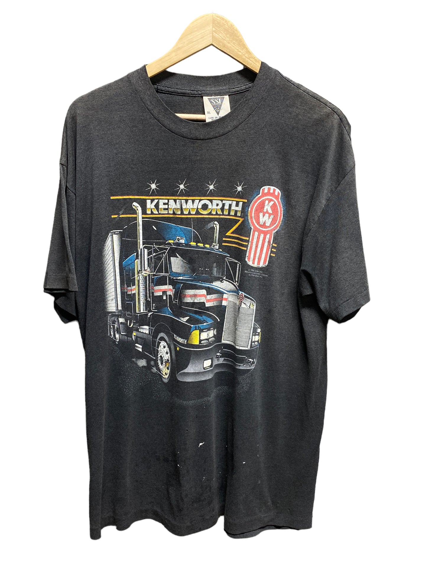 Vintage 1988 SSI Kenworth Trucking 3D Graphic Tee Size Medium