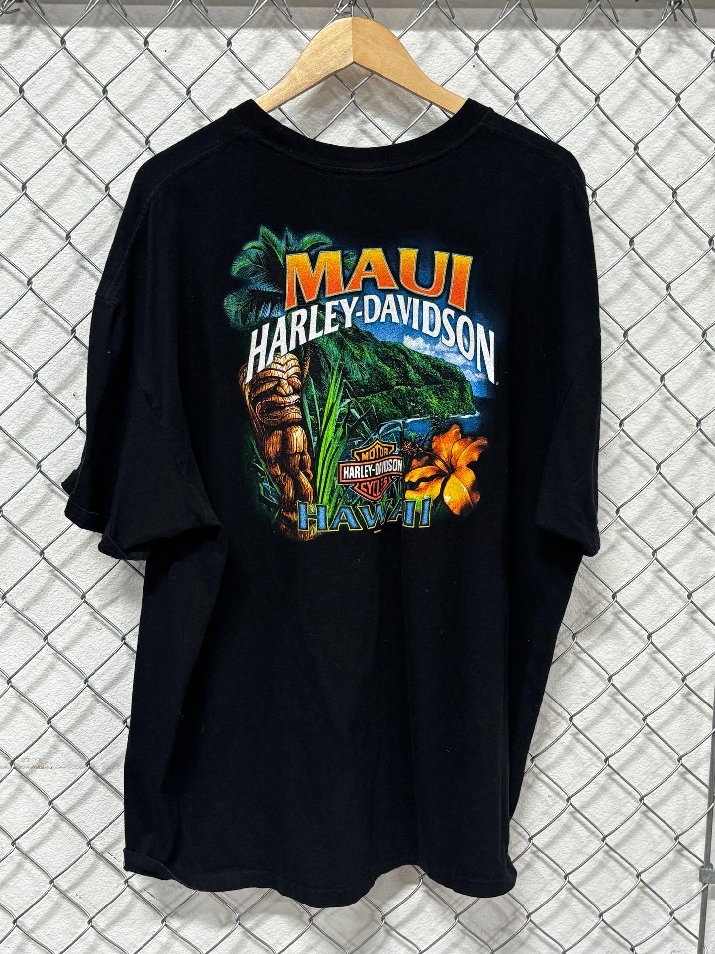 Harley Davidson Maui Hawaii Biker Graphic Tee Size XXL