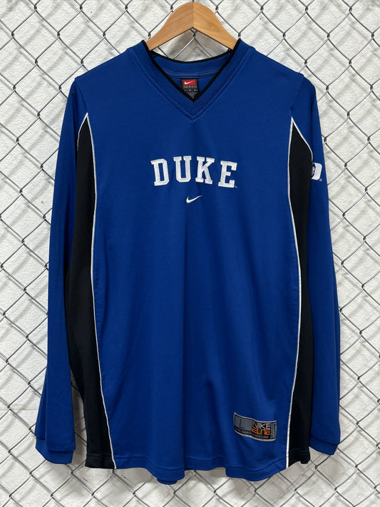 Vintage Nike Duke Center Swoosh Long Sleeve Elite Shirt Size Large
