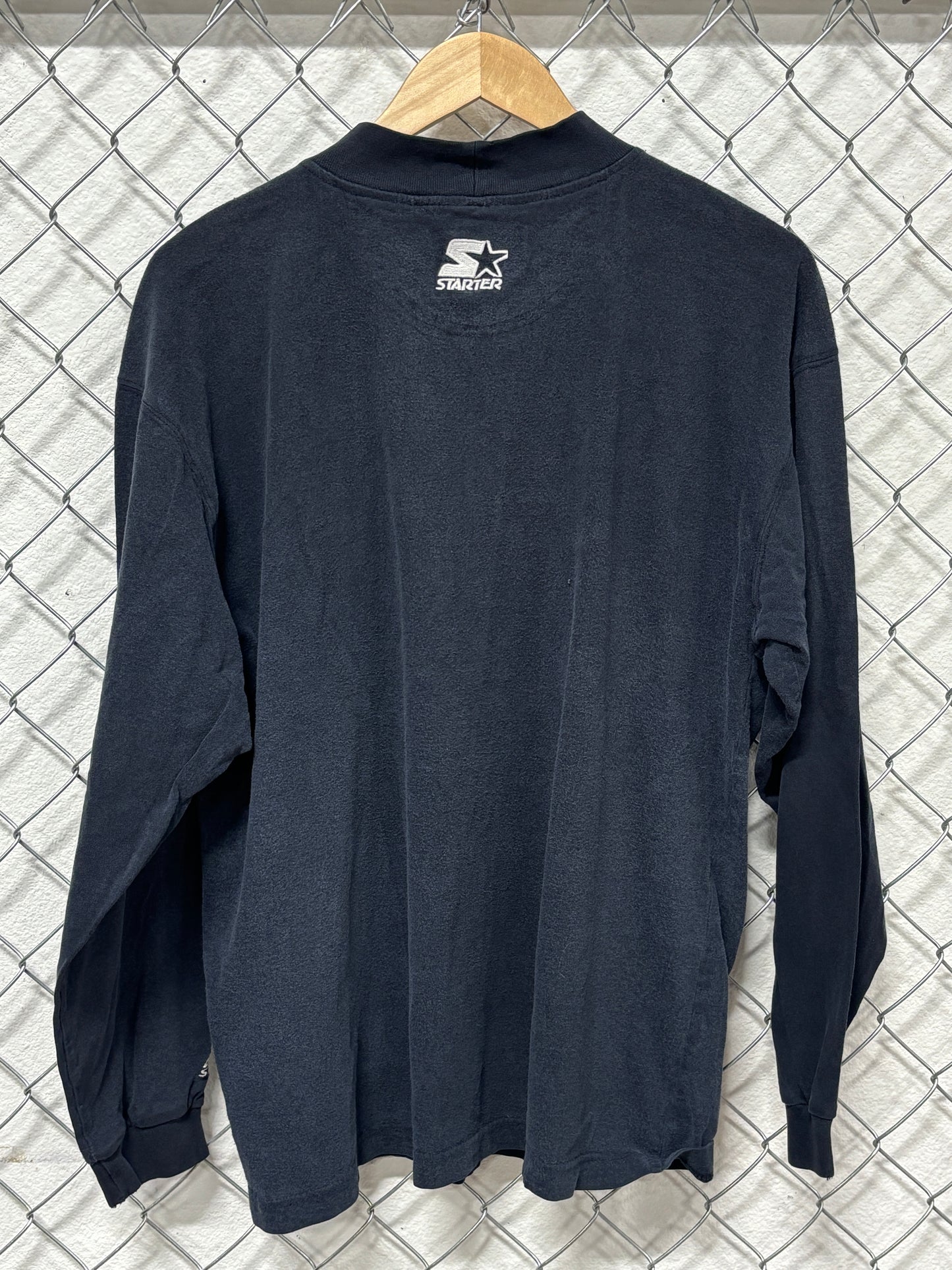 Vintage 90's Starter Pittsburgh Steelers Mock Neck Long Sleeve Shirt Size Large