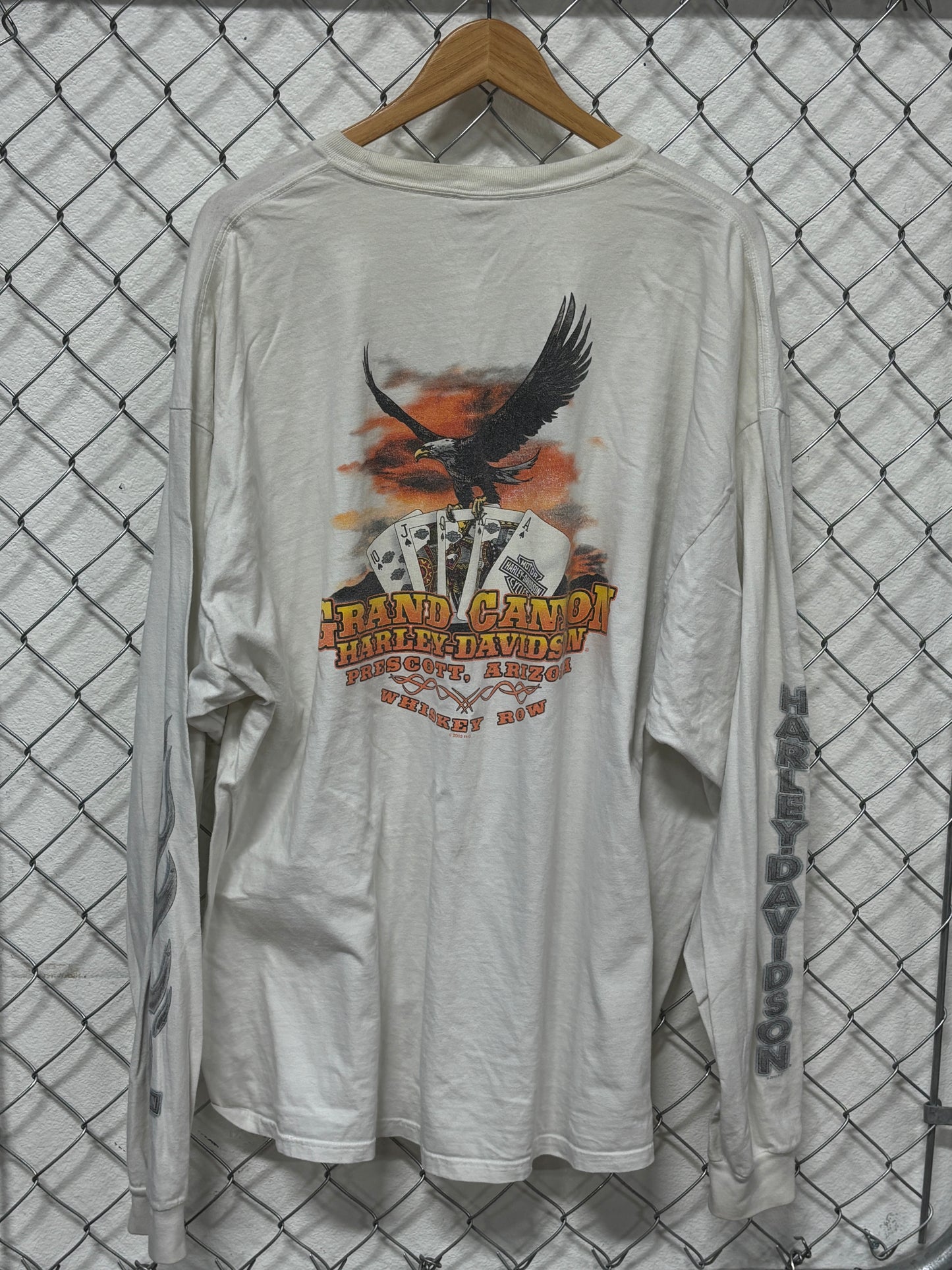 Harley Davidson Grand Canyon Arizona Flame Sleeves Long Sleeve Shirt Size 3XL