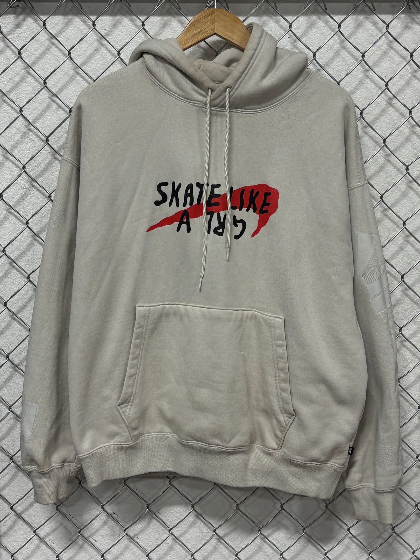 Nike SB Skate Like a Girl White Hoodie Size Large