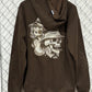 DGK Brown Spiderweb Hoodie Size XL