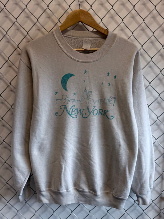 Vintage 80's New York Skyline Crewneck Sweater Size XL