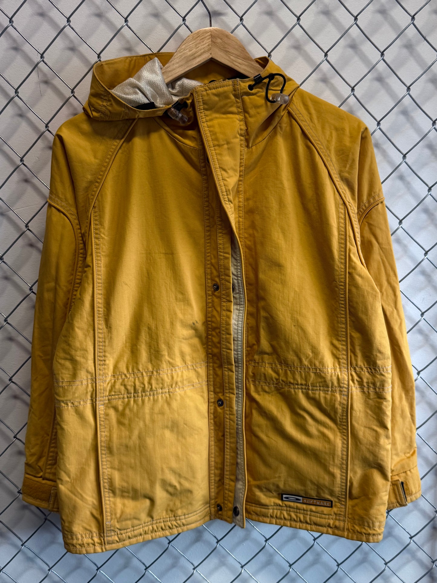 Vintage Oakley Software Yellow Snowboarding Jacket Size Small
