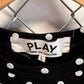 CDG Play Polka Dot Heart Logo Long Sleeve Shirt Size Large